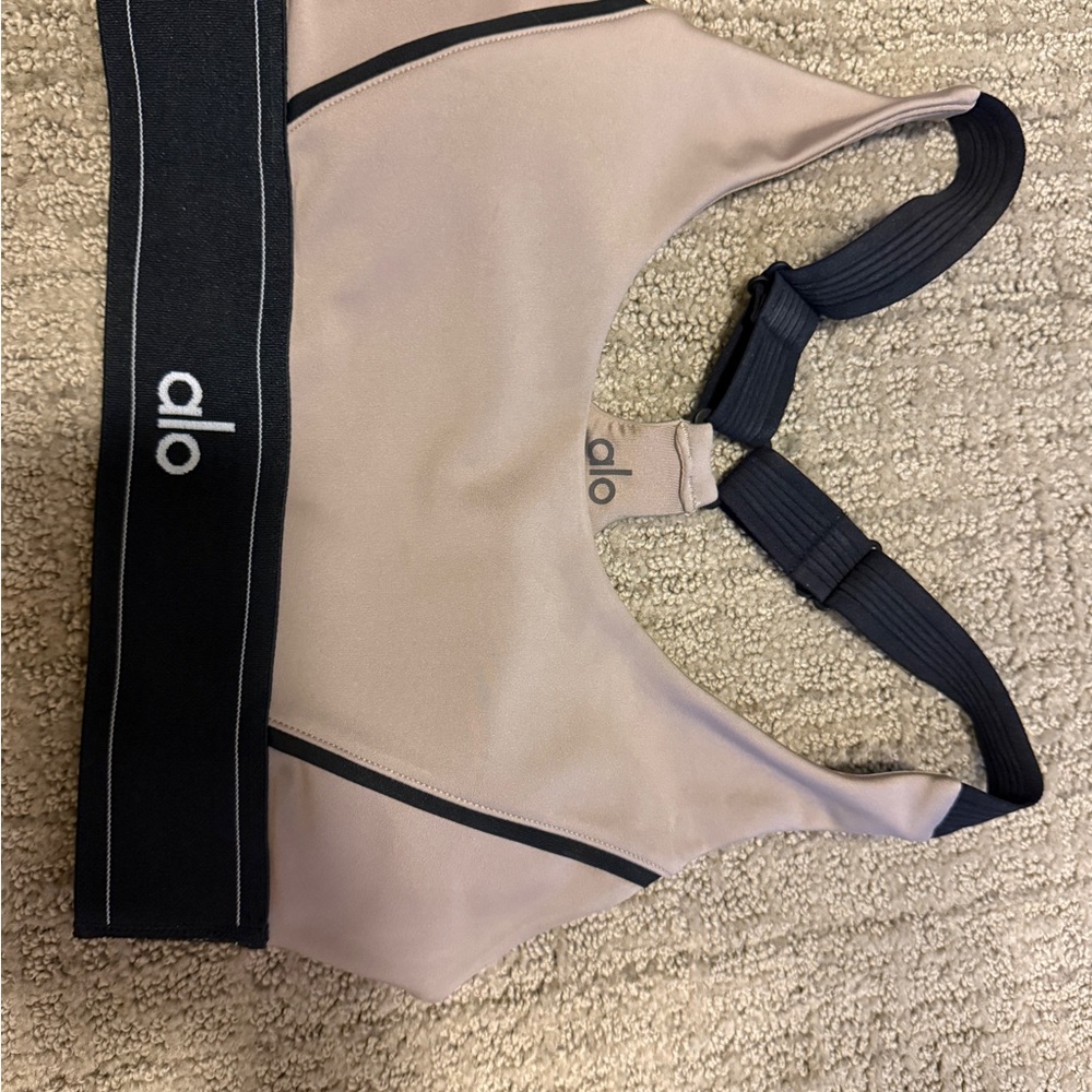 Alo Sports Bra in Tan and Black